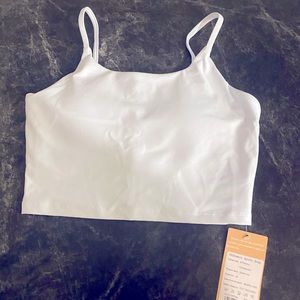 Women’s sports bra tank, white NWT & original packaging
